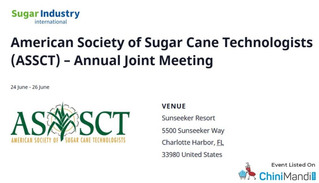 American Society of Sugar Cane Technologists (ASSCT) – Annual Joint ...